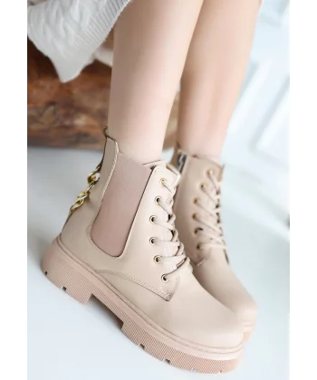 Harte Nude Cilt Bağcıklı Bot