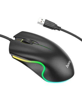 HOCO GM19 RGB LED Işıklı Gamer Oyuncu Kablolu Optik Mouse-(5775)