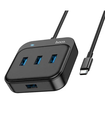 Hoco HB31 4in1 Type-C to 4x USB3.0 HUB Çevirici Dönüştürücü Adaptör 0.2m-(5775)