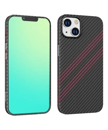 Hoco iPhone 14 6.1 Kılıf Kevlar Texture Darbe Emici Telefon Kılıfı-(5775)