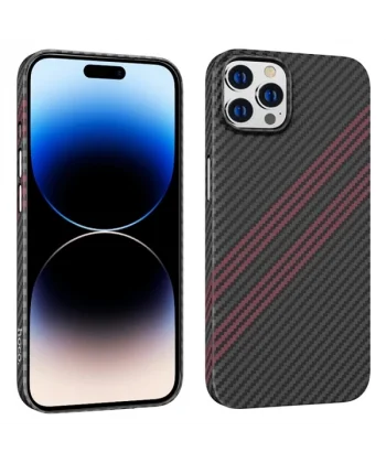 Hoco iPhone 14 Pro 6.1 Kılıf Kevlar Texture Darbe Emici Telefon Kılıfı-(5775)