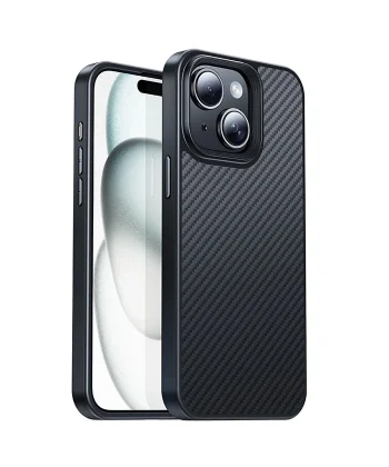 Hoco iPhone 15 Plus AS7 Kevlar Kılıf Manyetik Magsafeli Telefon Kılıfı-(5775)