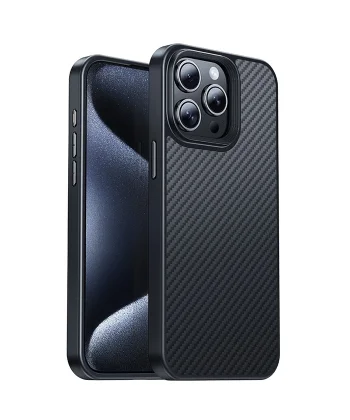 Hoco iPhone 15 Pro AS7 Kevlar Kılıf Manyetik Magsafeli Telefon Kılıfı-(5775)