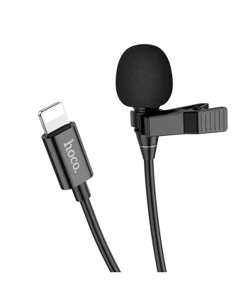 HOCO L14 iPhone Lightning Kablolu Profesyonel Yayıncı Yaka Mikrofonu 2mt-(5775)