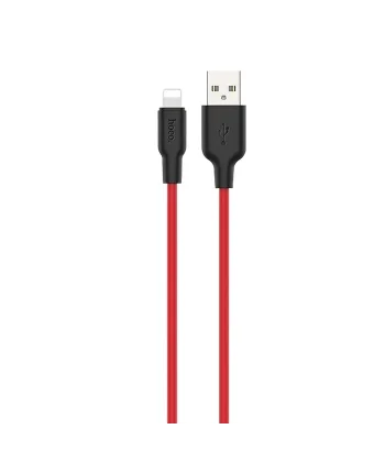HOCO X21 Plus USB to iPhone Lightning Silikon Hızlı Şarj ve Data Kablosu-(5775)