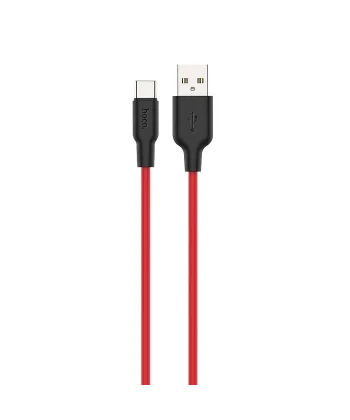 HOCO X21 Plus USB to Type-C 3A Silikon Hızlı Şarj ve Data Kablosu-(5775)