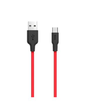 HOCO X21 USB to Type-C 3A Silikon Hızlı Şarj ve Data Kablosu-(5775)