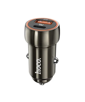 HOCO Z46A PD20W+QC3.0 USB+Type-C Giriş Araç içi Çakmaklık Hızlı Şarj Aleti-(5775)