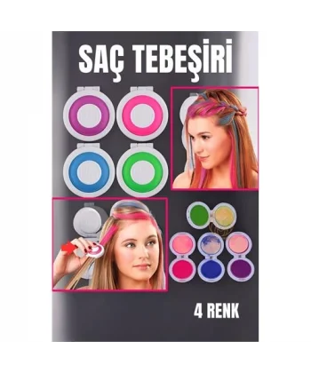 HSNET 4 Renk Geçici Saç Tebeşir Seti