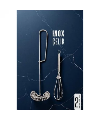 HSNET Inox Çelik Çırpıcı + Mini Çırpıcı Seti