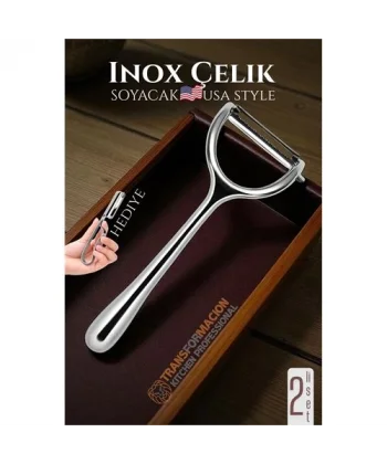 HSNET Inox Soyacak - Sebze Soyacağı - Kabak Dolma Oyacağı 2 li SET