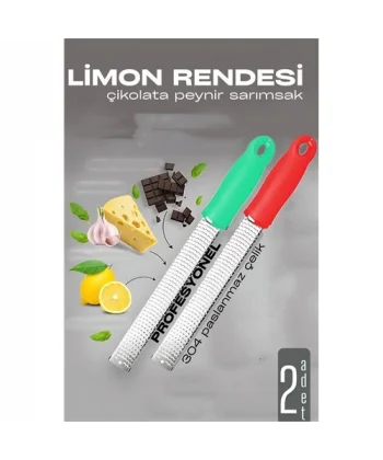 HSNET Limon Rendesi - Uzun Peynir Çikolata Sarımsak Rendesi 2 li set