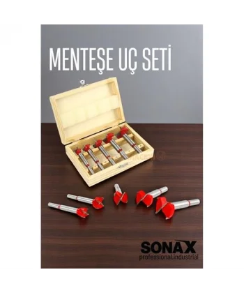 HSNET Menteşe Uç Seti Ahşap Freze Bıçağı Yuvarlak Panc 5 Adet Çantalı Takım