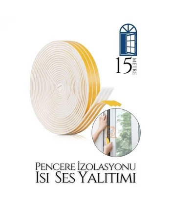 HSNET Pencere Ses Isı Yalıtım Sünger Bant 15 METRE