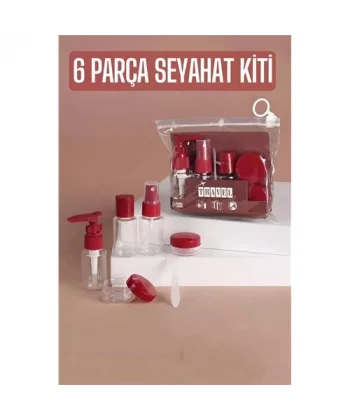 HSNET Seyahat Kiti Boş Şişe Seyahat Seti 6 Parça