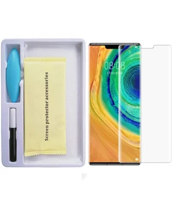 Huawei Mate 30 Pro Full Liquid+UV Işık 3d Kırılmaz Cam Ekran Koruyucu-(5775)