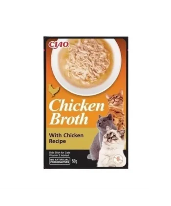Inaba Ciao Chicken Broth Tavuk Sulu ve Tavuklu Kedi Çorbası 50 Gr