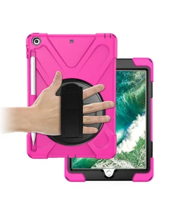 İPad 9.72017 İPad 9.7 2018 Kalem Yerli Standlı Zırh Kılıf/shockproof case-(5775)