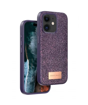 iPhone 11 Bright Simli Kapak - Derin Mor-(5796)