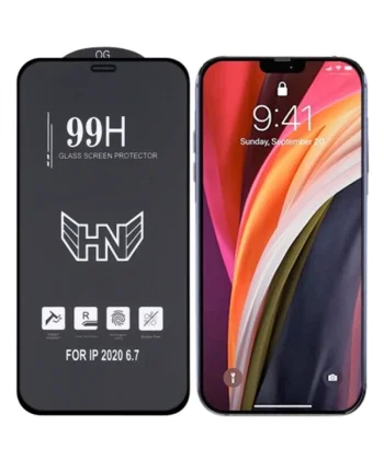 iPhone 12 Pro Max 6.7 3D Full High Aluminum Tempered Cam Ekran Koruyucu-(5775)