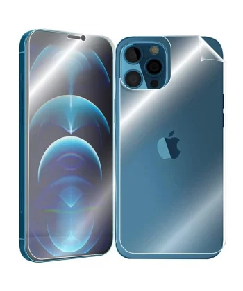 İPhone 12 Pro Max 6.7 Film Ön Arka Full Koruyucu Membran Nano Hidrojel Koruyucu Set-(5775)