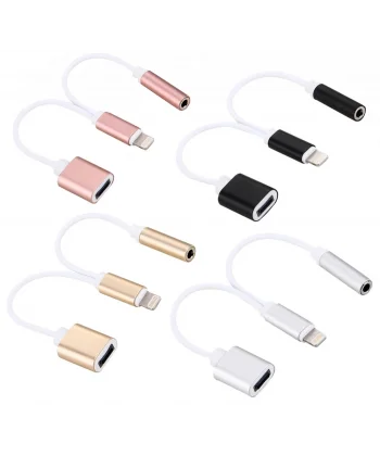 iPhone 14-13-12-11 3.5mm Kulaklık ve Şarj Dönüştürücü-(5775)