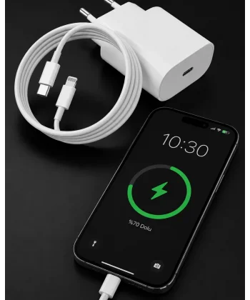 iPhone 14 13 12 11 8 Plus 7 Uyumlu 20W PD Hızlı Şarj Seti