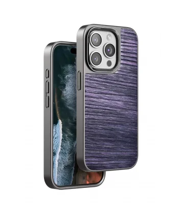 iPhone 14 Pro Wave Kapak - Derin Mor-(5796)