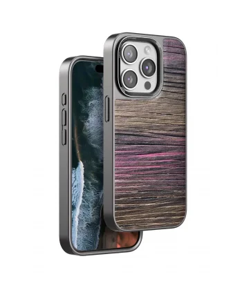 iPhone 15 Pro Wave Kapak - Pembe-(5796)