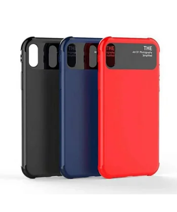 İphone X Xs 10 Fit Premium Silikon+ Cam Kılıf-(5775)