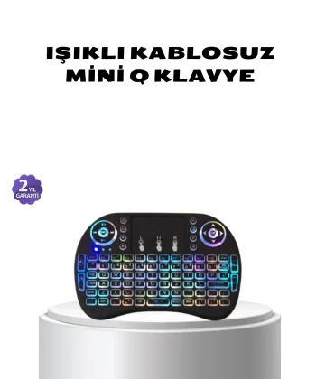 Işıklı Q Klavye – Entegre Touchpad Ergonomik Tasarım ve Türkçe Karakter Desteği