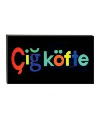 Işıklı Tak Çalıştır Hazır Tabela Çiğ Köfte