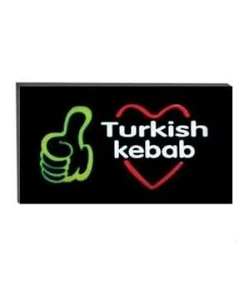 Işıklı Tak Çalıştır Hazır Tabela Turkish Kebap