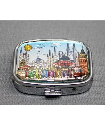 İstanbul Temalı İlaç Kutusu Anahtarlık Alk4050