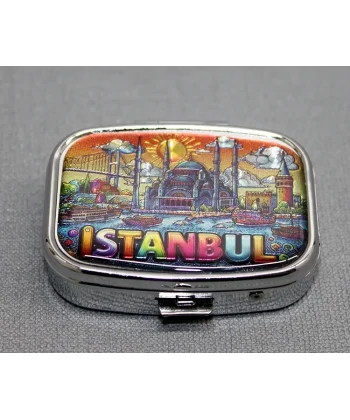 İstanbul Temalı İlaç Kutusu Anahtarlık Alk4371
