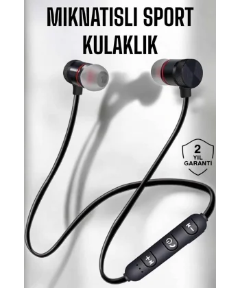 Kablolu Mıknatıslı Sport Kulaklık Bluetooth Bağlantılı