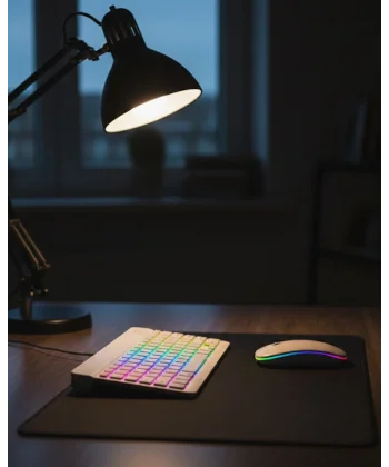 Kablosuz Aydınlatmalı Klavye Mouse Seti Türkçe Q Tuş Dizilimi