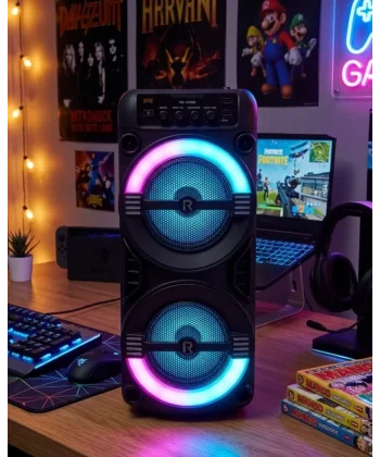 Kablosuz Bluetooth Hoparlör LED Işıklı USB ve TF Kart Destekli