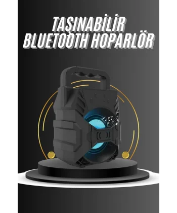Kablosuz Bluetooth Hoparlör Ses Bombası RGB Işıklı Taşınabilir Yüksek Ses Kaliteli