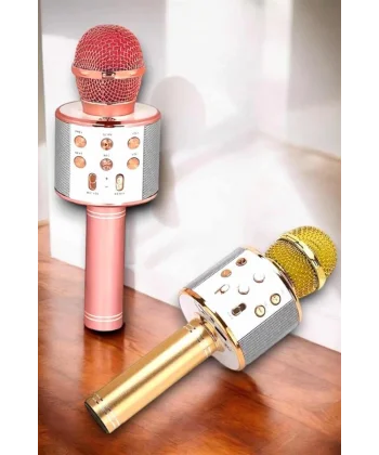 Kablosuz Bluetooth Karaoke Mikrofon USB ve AUX Girişli Yüksek Ses Kalitesi
