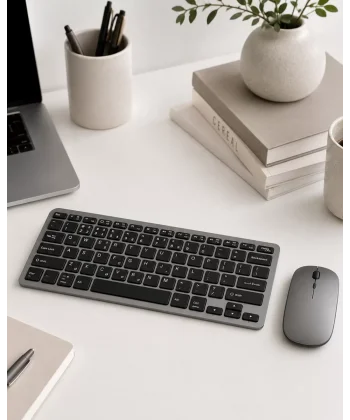 Kablosuz Bluetooth Klavye Mouse Seti Şarjlı Tablet Laptop Uyumlu
