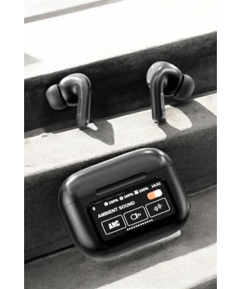 Kablosuz Bluetooth Kulaklık Ekranlı Uzun Şarj Süreli ANC Destekli