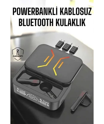 Kablosuz Bluetooth Kulaklık Powerbankli Uzun Pil Ömrü Yüksek Ses Kaliteli