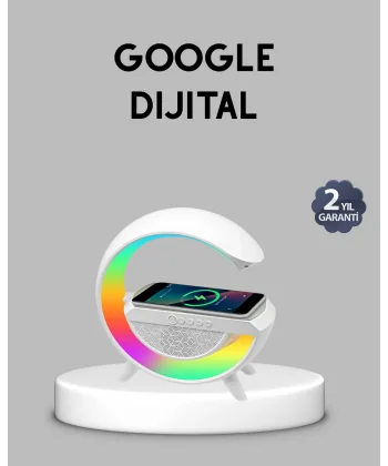 Kablosuz Şarjlı Bluetooth Hoparlör ve Gece Lambası – NFC FM Radyo RGB Işık