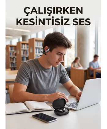 Kablosuz Spor Kulaklığı Kulak Kancalı Bluetooth Kulaklık Şarj Kutulu