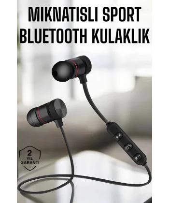 Kablosuz Sport Mıknatıslı Mikrofonlu Kulak İçi Kulaklık