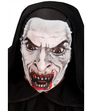 Kafaya Tam Geçmeli Bez Vampir Maskesi - Streç Korku Maskesi - 3d Baskılı Maske Model 2