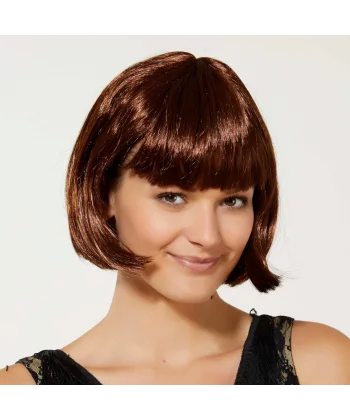 Kahverengi Parti Peruğu Küt Saç