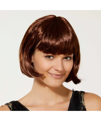 Kahverengi Parti Peruğu Küt Saç