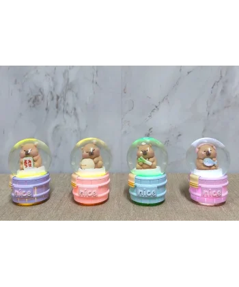 Kapibara Tasarımlı Işıklı Kar Küresi Alk5022